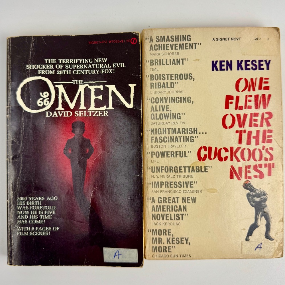 The Omen David Seltzer 1st Signet & One Flew Over the Cuckoos Nest Ken Kesey Lot